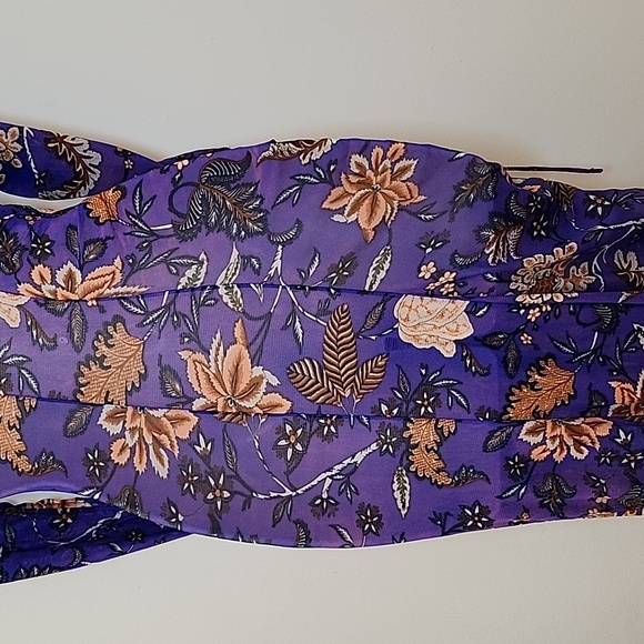 DIANE VON FURSTENBERG  Corrine ruched floral-print stretch-mesh midi dress Sz 8 - Picture 14 of 16